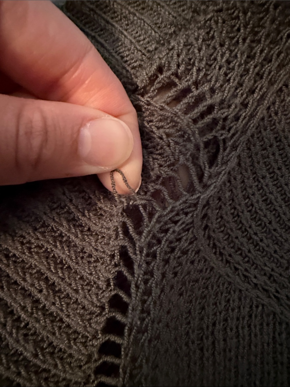 Staring at Stars Olive Open-Knit Scoop Neck Sweater - Picture 4 of 4